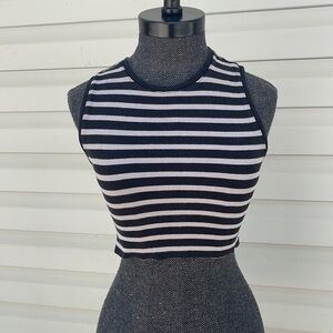 Wilfred Free Striped Cropped Tank Size XS